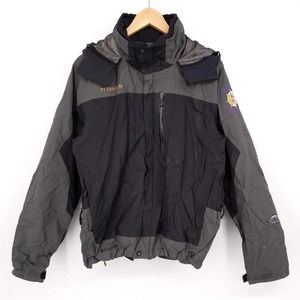 Columbia Titanium Omni Tech Sunset Ski Team Jacket Waterproof Hood Fleece Mens M